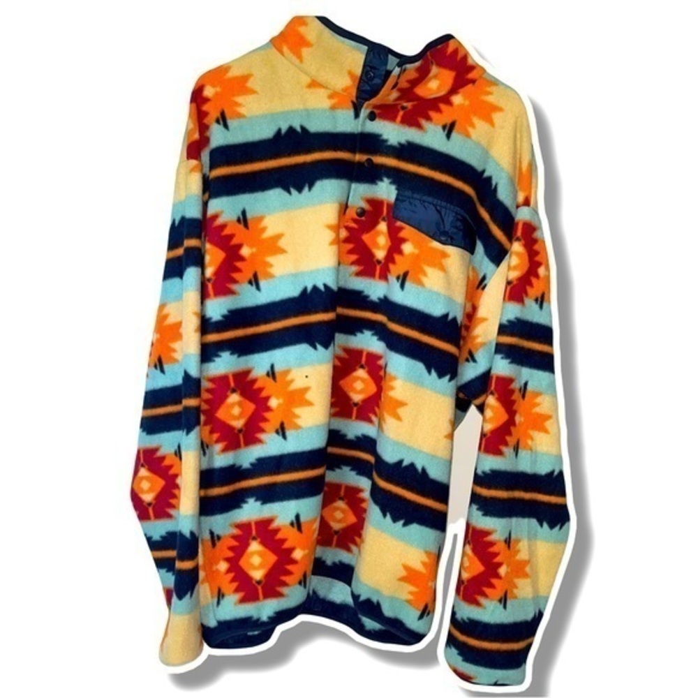Comox Man Men Polar Fleece Snap Up Pullover Unisex Size Women XL